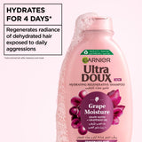 Ultra Doux Grape Moisture - Hydrating Regenerative Shampoo for Dehydrated Hair. Hydrating Grape Water + Antioxidant Grapeseed Oil - Paraben-Free, Vegan, Cruelty-Free