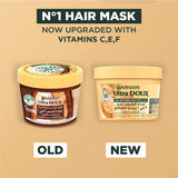 Garnier Ultra Doux Vegan Hair Food Cocoa Butter & Jojoba Oil 3-In-1 Treatment Mask for Curly Hair