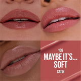 Maybelline Serum Lipstick, Hydrating Lip Makeup with 8HRs of Lip Plumping Moisture with Hyaluronic Acid + Oil Blend