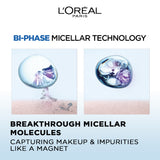 3-in-1 Bi-Phase Micellar Water, Deeply Cleanse, Remove Water Proof Makeup and Soothe, for All Skin Types and Sensitive Skin, 400ml
