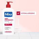 Mixa Urea Cica Repair Body Lotion - For Keratosis Pilaris, Dry Rough Fragile Skin & Tiny Reddish Bumps