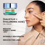 Hyaluron Expert Oil and Shine Control Replumping Gel Cream, for Combination to Oily Skin, with Hyaluronic Acid and Salicylic Acid, 50 ml