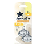 Closer To Nature Teats Medium Flow 3M+ -Pack of 2