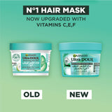 Garnier Ultra Doux Aloe Vera Vegan Hair Food 3in1 Mask for dehydrated hair, Boosted with Vitamins C, E & F