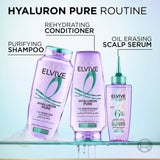 L’Oréal Paris Elvive Hyaluron Pure Purifying Shampoo for Oily Roots And Dehydrated Length