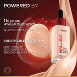 L’Oréal Paris Infallible 24H Tinted Serum with 1% Hyaluronic Acid for Radiant Hydrated Skin, Light to Medium Coverage