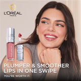 L’Oréal Paris Plump Ambition Hyaluron Lip Oil, 24HR Hydration and Volumizing Shine