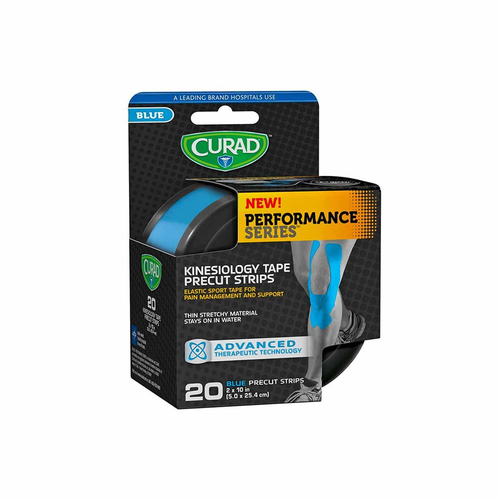 Curad Performance Series Kinesiology Tape Precut Strips - Box of 20, Skin  Society