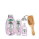 Garnier Ultra Doux Rice Water Infusion, Starch Shampoo & Conditioner & Hair Silk Smoothing Serum Trio
