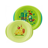 Chicco Baby's Dish Set Green - 2 Units - Skin Society {{ shop.address.country }}