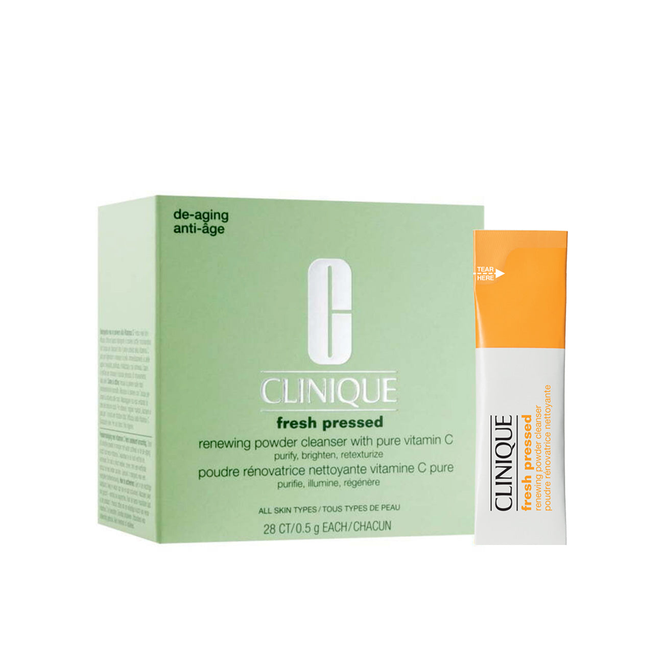 Fresh Pressed Renewing Powder Cleanser with Pure Vitamin C - Clinique Gift