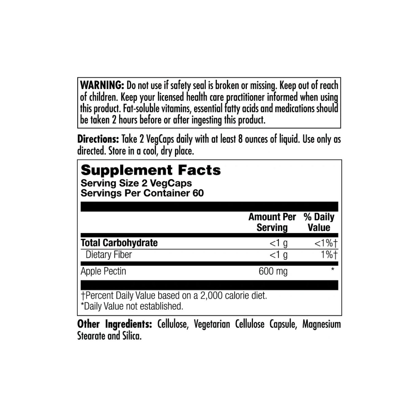 Apple Pectin 600Mg