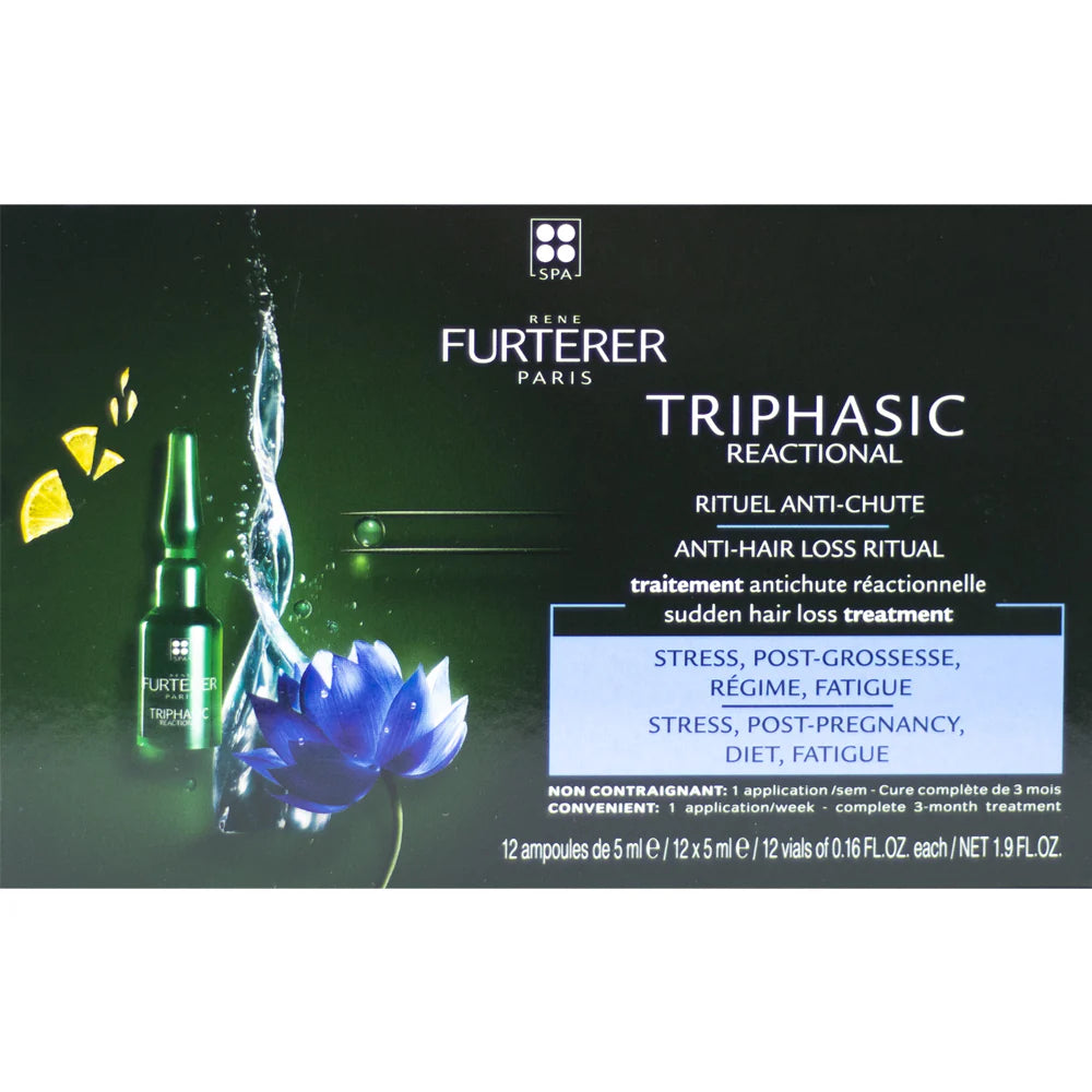 Triphasic Reactional Sudden Hair Loss Treatment - Pack of 12 Ampoules