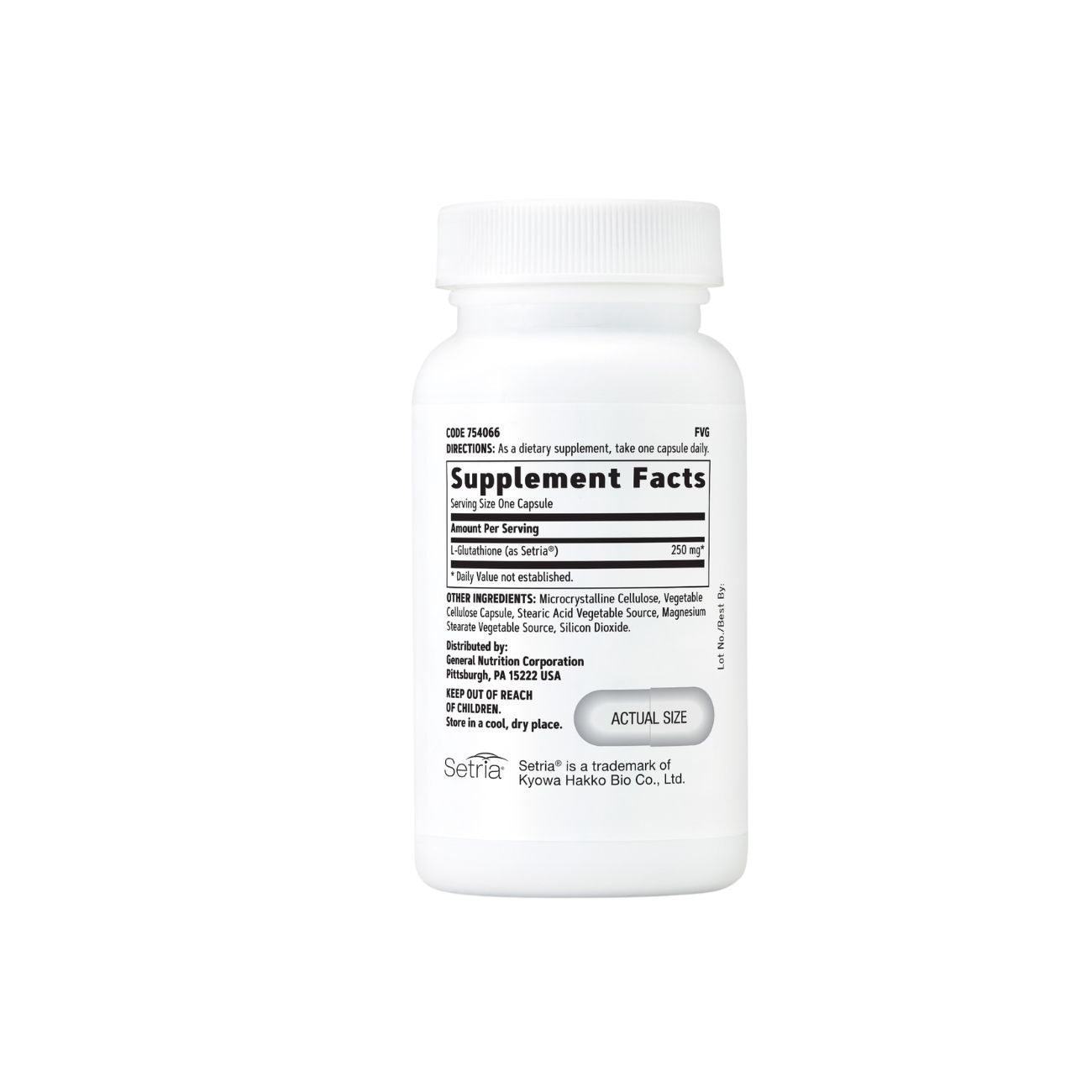 GNC Glutathione 250 Mg