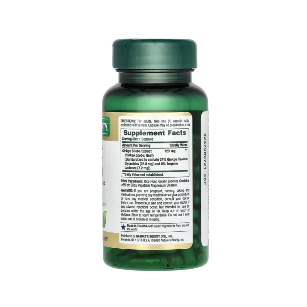 Nature's Bounty Ginkgo Biloba 120 Mg