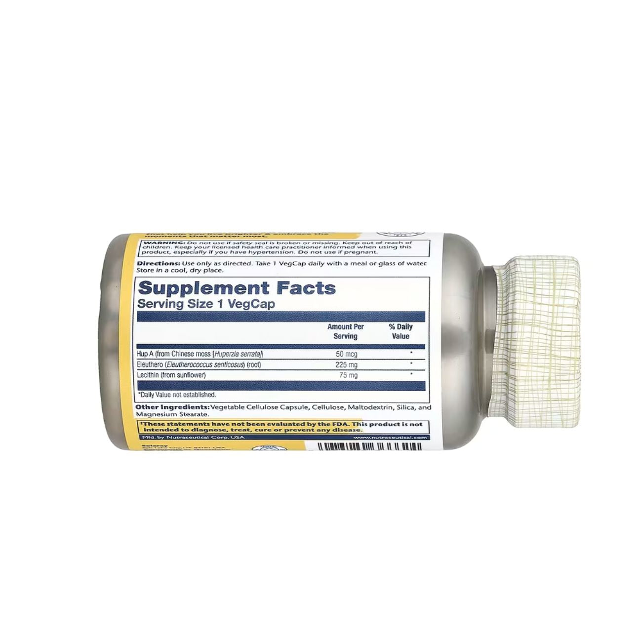 Hup A with 225mg Eleuthero - 50mcg Huperzine A from Chinese Moss