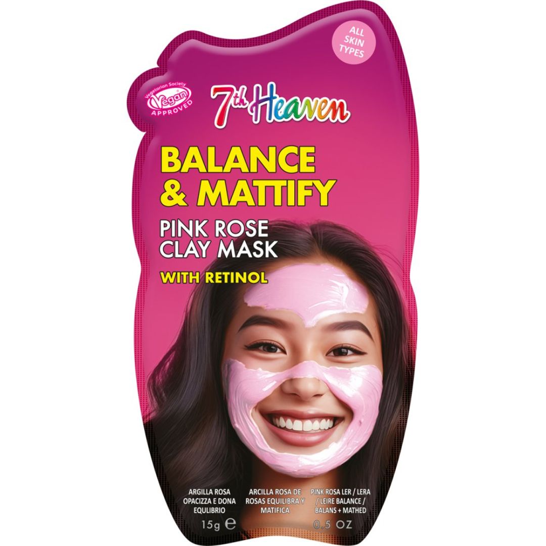 7th Heaven Balance & Mattify
Pink Rose Clay Mask with Retinol