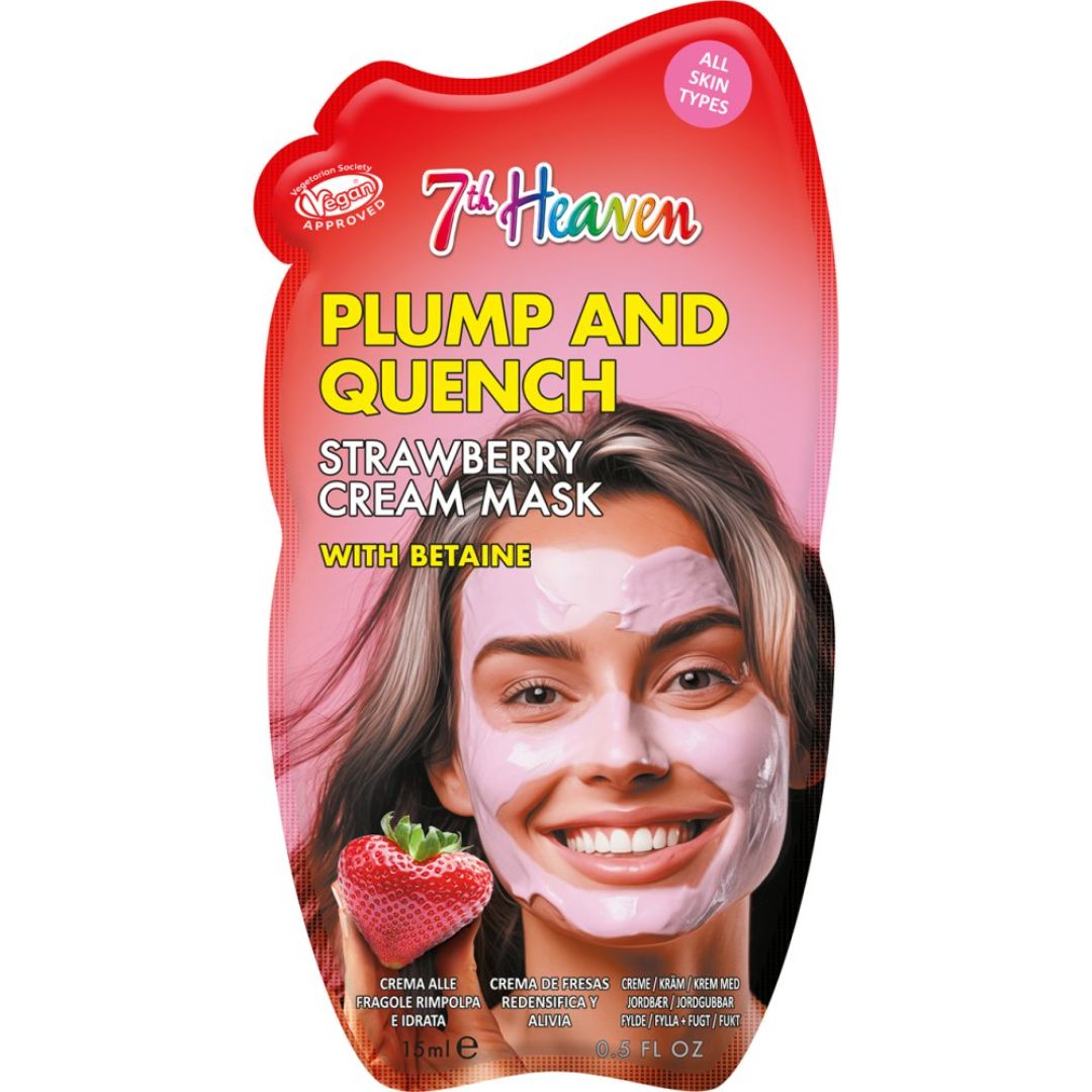 7th Heaven Plump and Quench Strawberry Cream Mask with Betaine