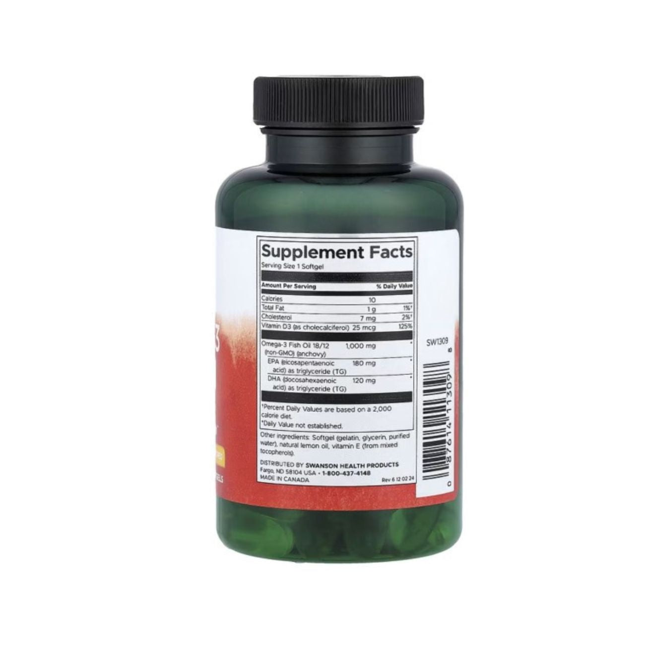 Swanson Omega 3 Fish Oil 1000 Mg