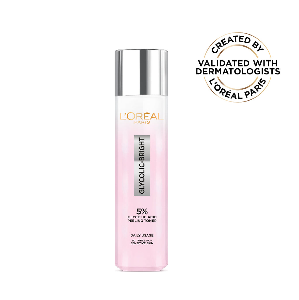 Glycolic-Bright Glowing Peeling Toner, with 5% Glycolic Acid, for Brightening, Dark Spots Reduction and Skin Tone Evening, 128ml