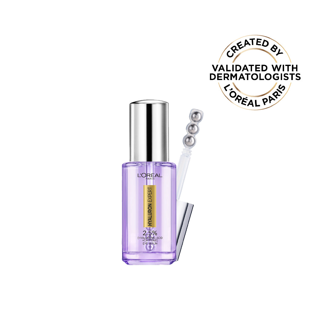 Hyaluron Expert Eye Serum, Targeted Eye Contour Treatment for Hydration and Plump, with Hyaluronic Acid and Caffeine, 20ml