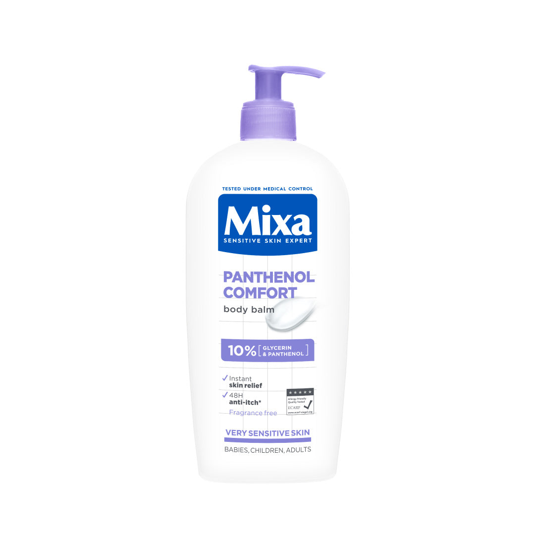 Mixa Panthenol Comfort Body Lotion - Anti-Scratching Cream - For Dry Skin, Atopy Prone Skin and Eczema