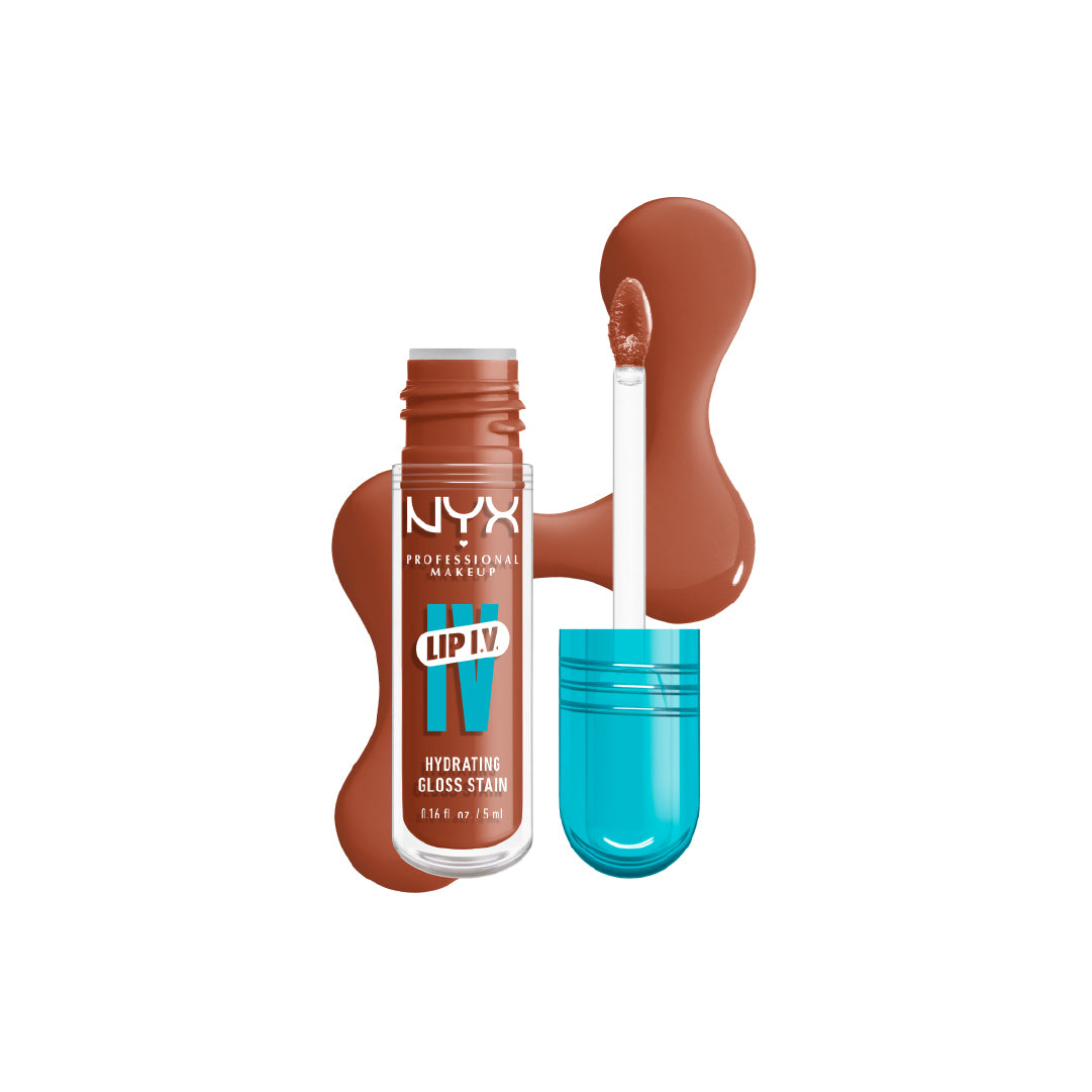 Lip IV Hydrating Gloss Stain, Lip Gloss, Up to 12HR Hydration, High Pigment, Wet Shine Finish