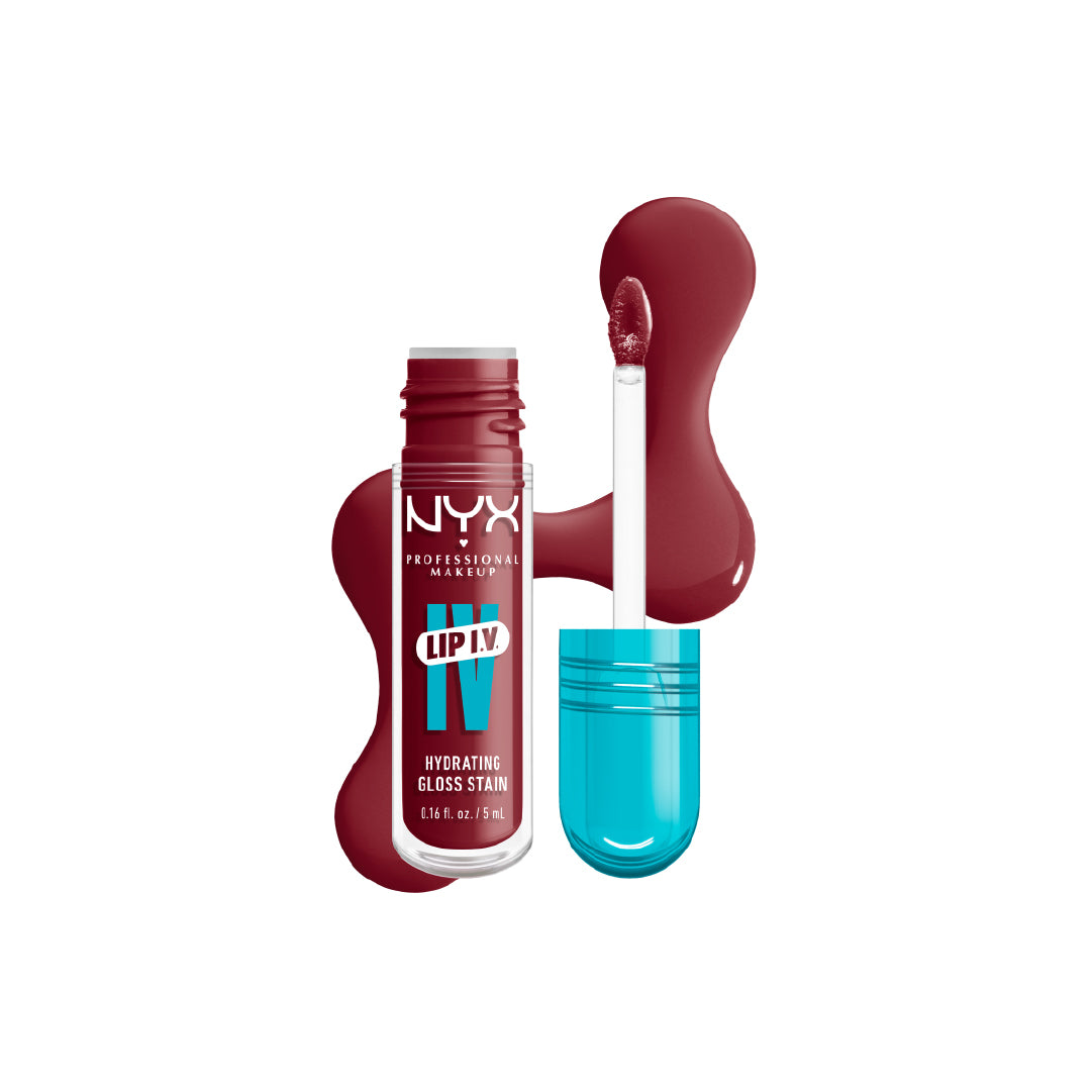 Lip IV Hydrating Gloss Stain, Lip Gloss, Up to 12HR Hydration, High Pigment, Wet Shine Finish