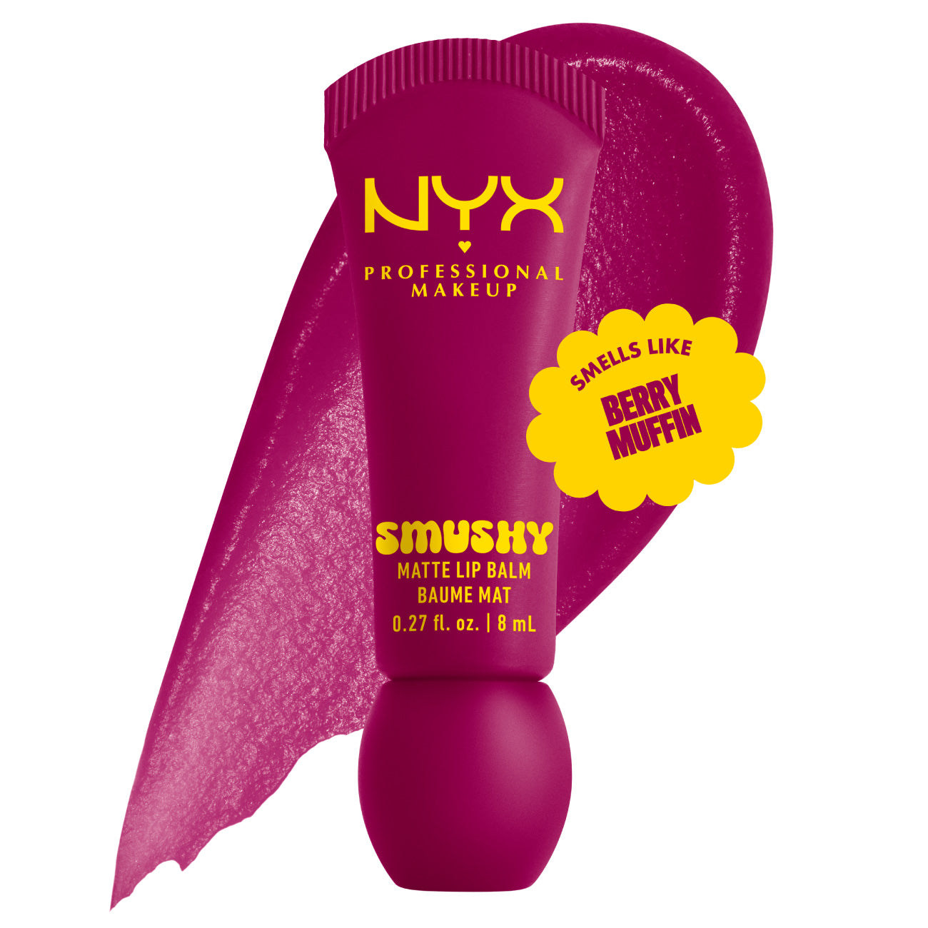 Smushy Matte Lip Balm, Soft Diffused Color, Matte Finish