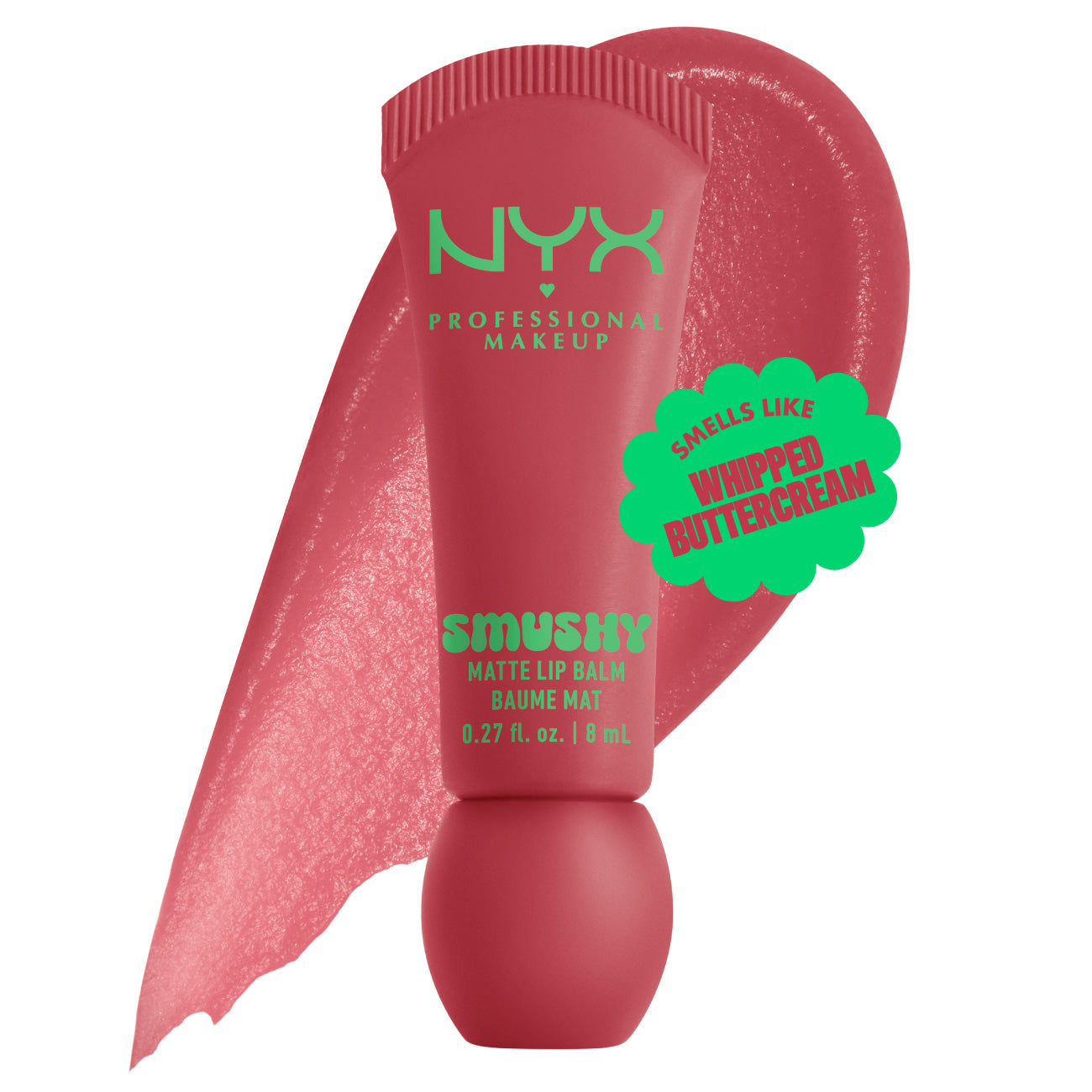 Smushy Matte Lip Balm, Soft Diffused Color, Matte Finish