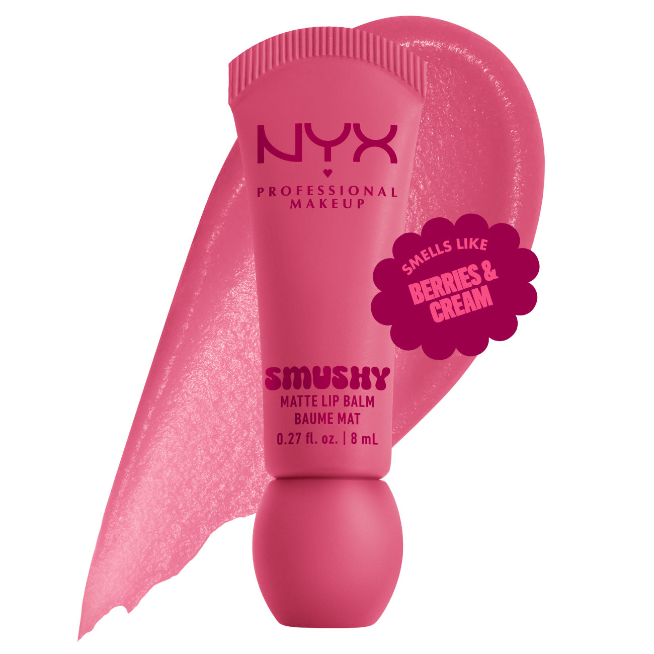 Smushy Matte Lip Balm, Soft Diffused Color, Matte Finish
