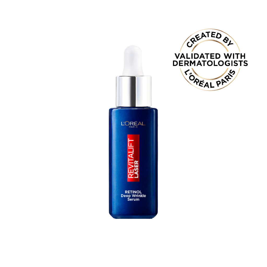 Revitalift Laser Retinol Deep Wrinkle Night Serum, With 0.2% Pure Retinol and Vitamin A, Targets all Wrinkles even Deep Ones, 30ml