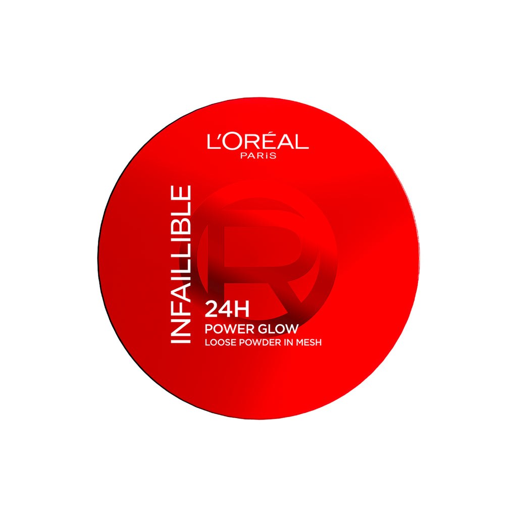 L’Oréal Paris Infaillible 24H Power Glow Loose Powder in Mesh, Pore Blurring, Radiant Glow, and Hydrating Formula