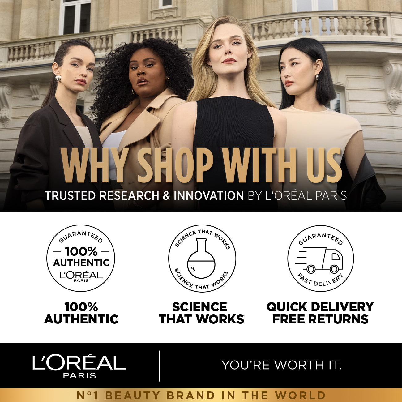 L’Oréal Paris Revitalift Triple Power Age-Correcting™ Serum with Tri-peptides, Hyaluronic Acid, and Vitamin C to Hydrate, Tone, and Firm Skin, 30ml.
