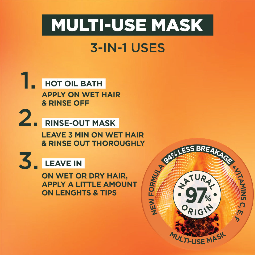 Garnier Ultra Doux Vegan Hair Food Papaya and Amla 3-in-1 Treatment Mask