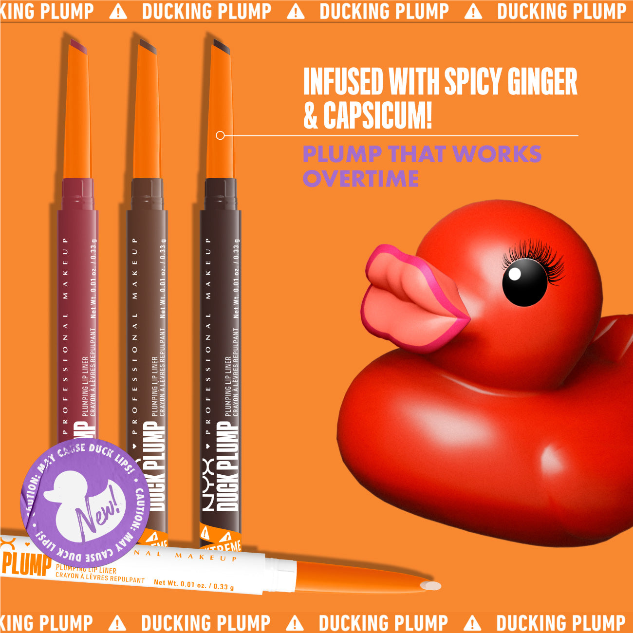 Duck Plump Plumping Lip Liner Up To 10 HR Wear, Matte Finish