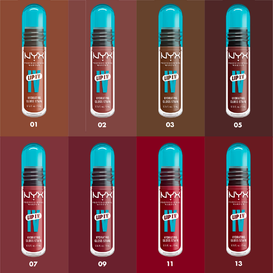 Lip IV Hydrating Gloss Stain, Lip Gloss, Up to 12HR Hydration, High Pigment, Wet Shine Finish