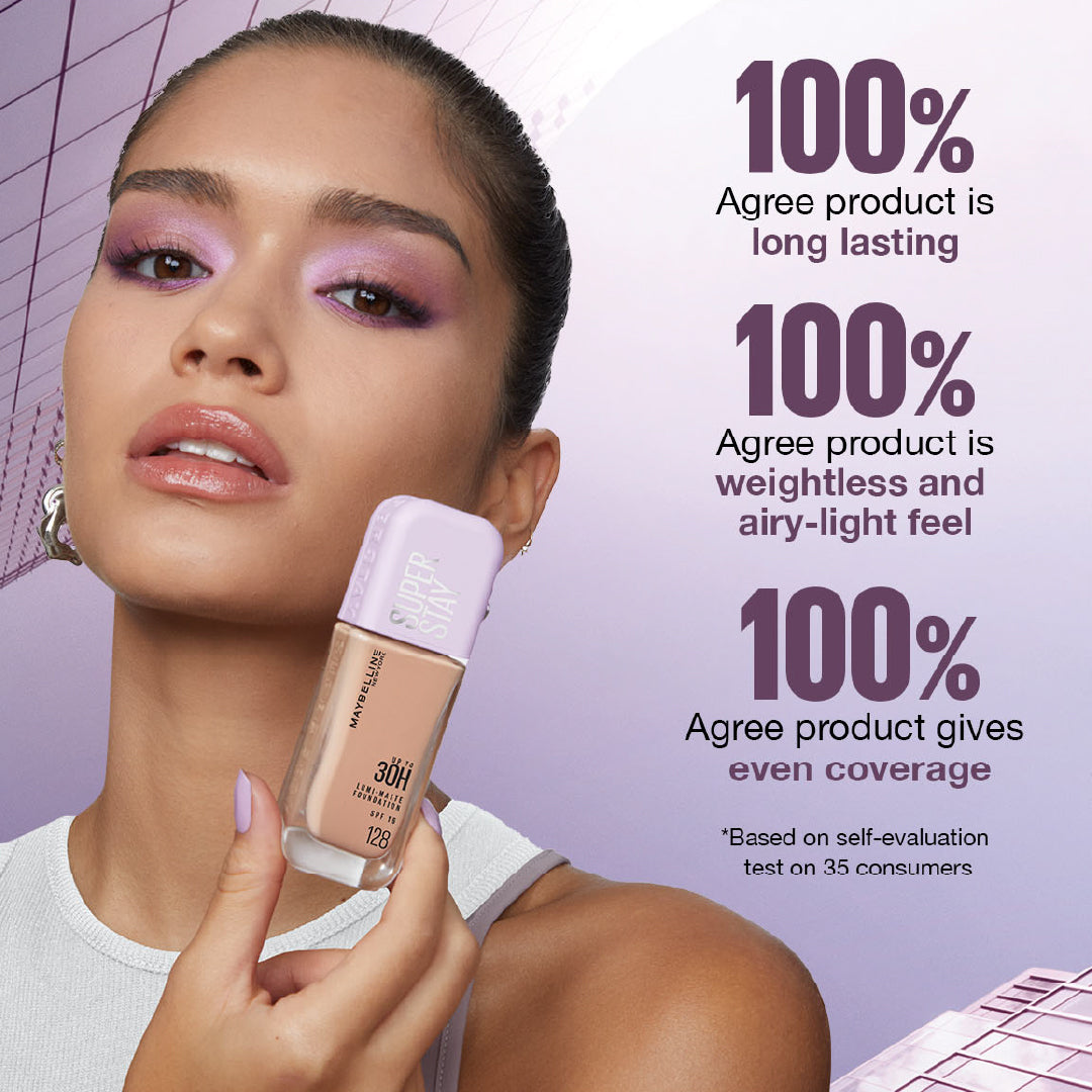 Maybelline New York Super Stay Lumi-Matte, Light As Air Foundation - 30H Longwear