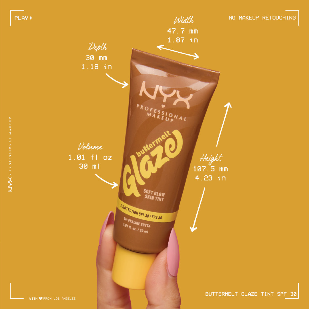 Buttermelt Glaze Soft Glow Skin Tint + SPF/FPS 30, Foundation, 12h Wear