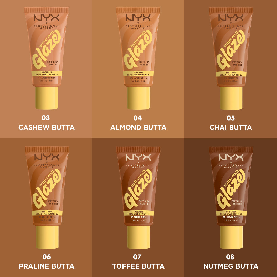 Buttermelt Glaze Soft Glow Skin Tint + SPF/FPS 30, Foundation, 12h Wear