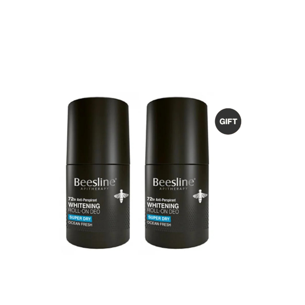 Natural Whitening Roll-On Deo Super Dry Silver Power Ocean Fresh 72hr Duo