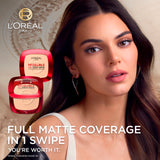 L’Oréal Paris Infallible Up to 24H Fresh Wear Foundation in a Powder- Waterproof, Heatproof, Sweatproof.