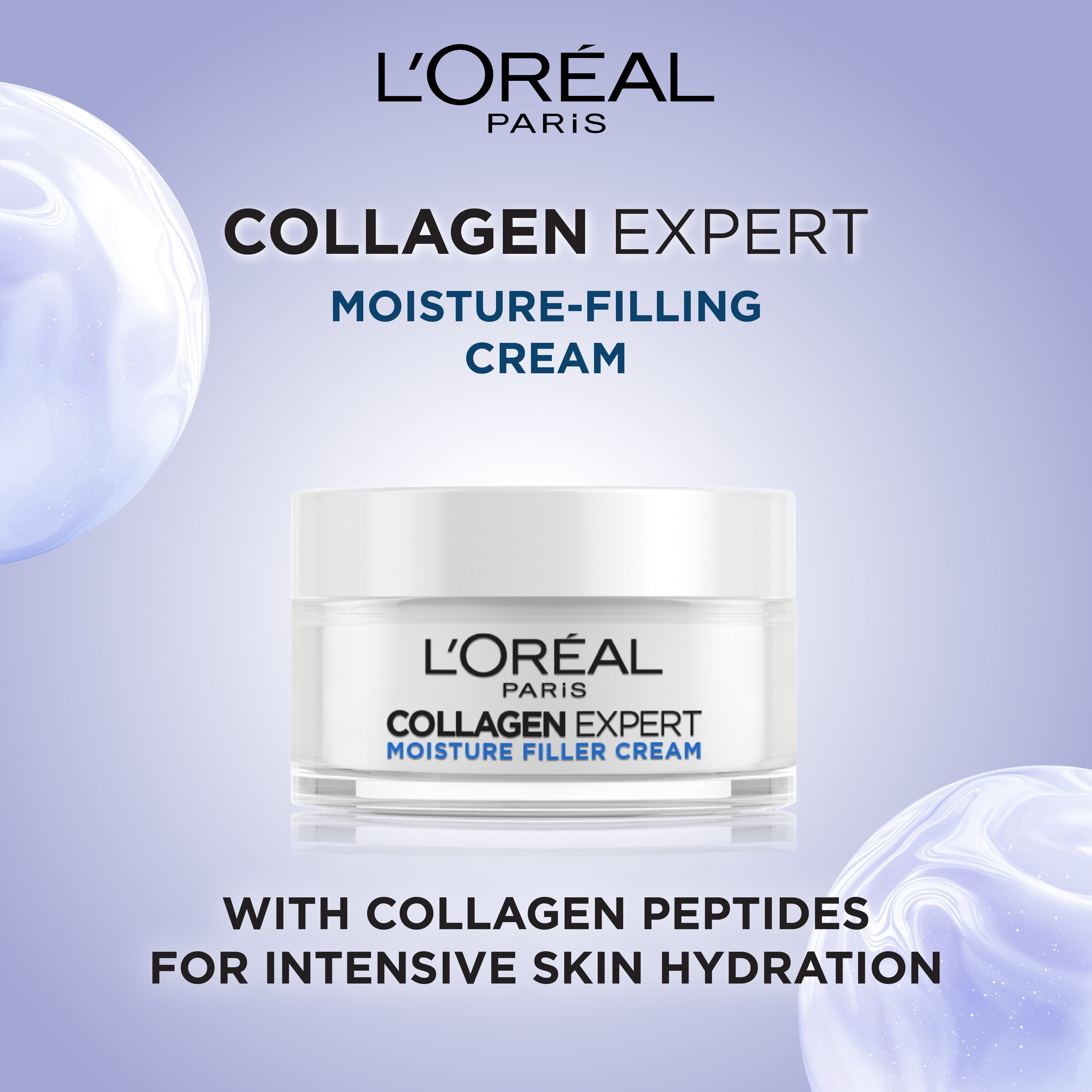 L’Oréal Paris Collagen Expert Moisture-Filling Cream, With Glycerin & Collagen Peptide Fractions