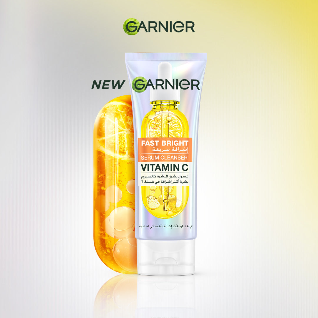 Fast Bright Serum Cleanser - Dual Action Foam Cleanser, Brightens in 1 Wash - For All Skin Types, Even Sensitive Skin