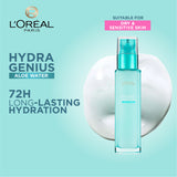 Hydra Genius, Water-Based Gel Facial Moisturiser, with Aloe Vera, for Dry and Sensitive Skin, 70 ml