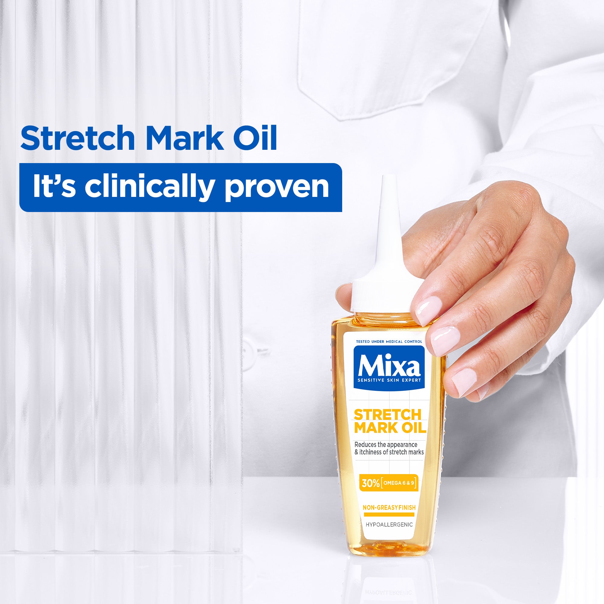 Mixa Anti Stretch Mark Oil - For Skin with Stretch Marks - With Omega 6 & 9