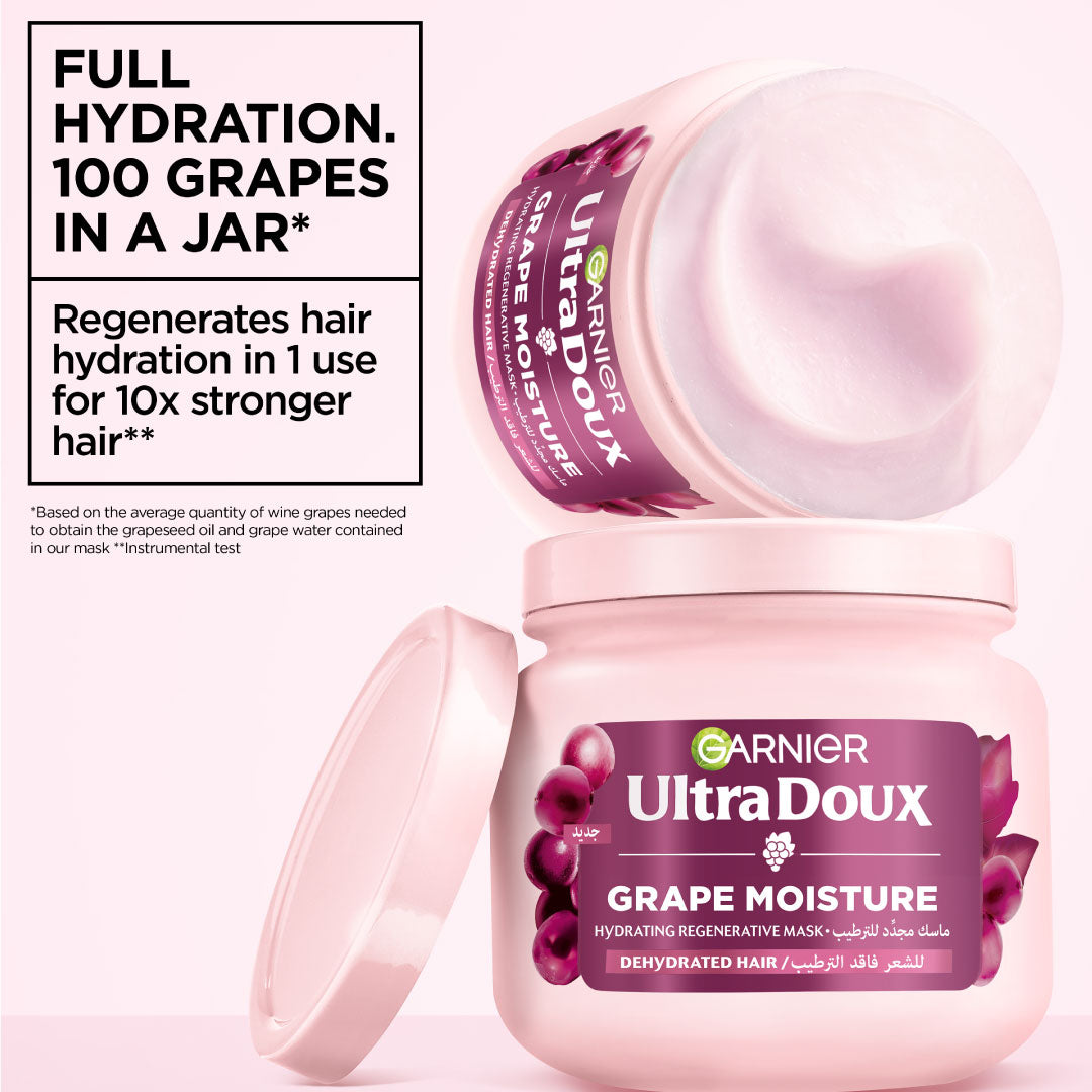 Ultra Doux Grape Moisture - Deep Regenerative Mask for Dehydrated Hair.