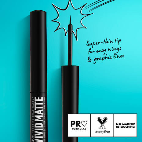 Vivid Matte Liquid Liner, Smear-Resistant Eyeliner with Precise Tip
