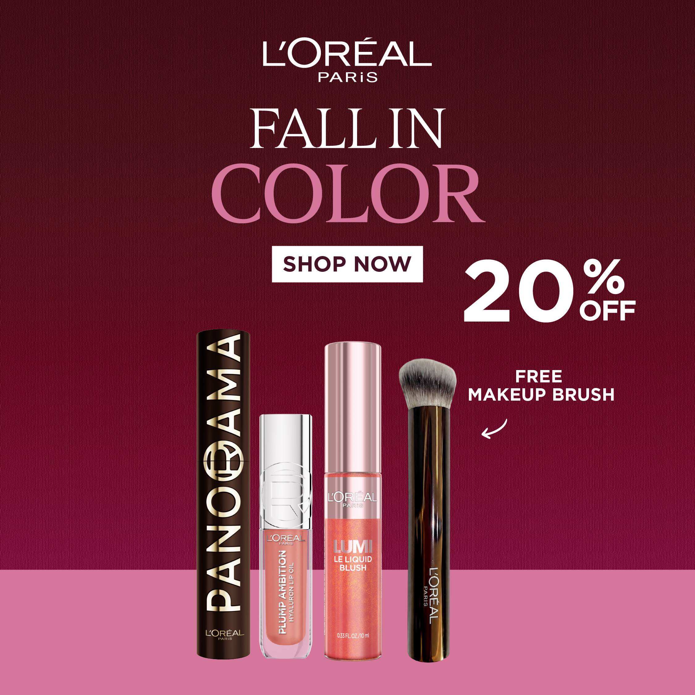 Voluminous Panorama Brown Mascara &  Plump Ambition Hyaluron Lip Oil & Lumi Le Liquid Blush Trio