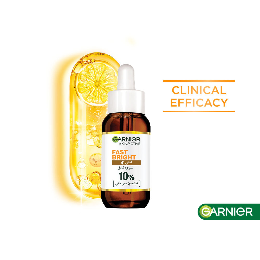 Garnier Fast Bright 10% Pure Vitamin C Brightening Overnight Serum